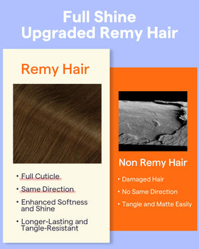 Full Shine Clip in Hair Extensions Brown on model