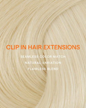 Full Shine Clip in Hair Extensions close-up of clips