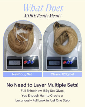 Full Shine Clip in Hair Extensions displayed in packaging