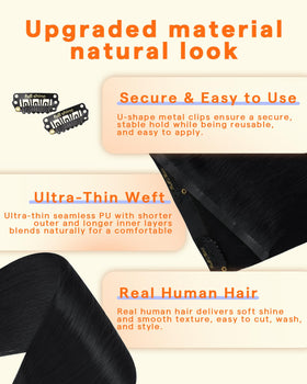 Full Shine Clip in Hair Extensions displayed in packaging