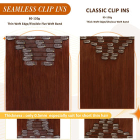 Full Shine Clip-in Hair Extensions displayed in various styling options