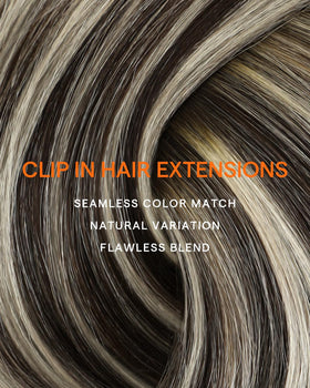 Full Shine Clip In Hair Extensions displayed on a flat surface