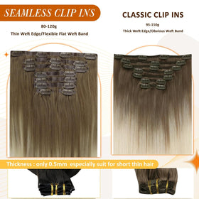 Full Shine Clip in Hair Extensions displayed with packaging