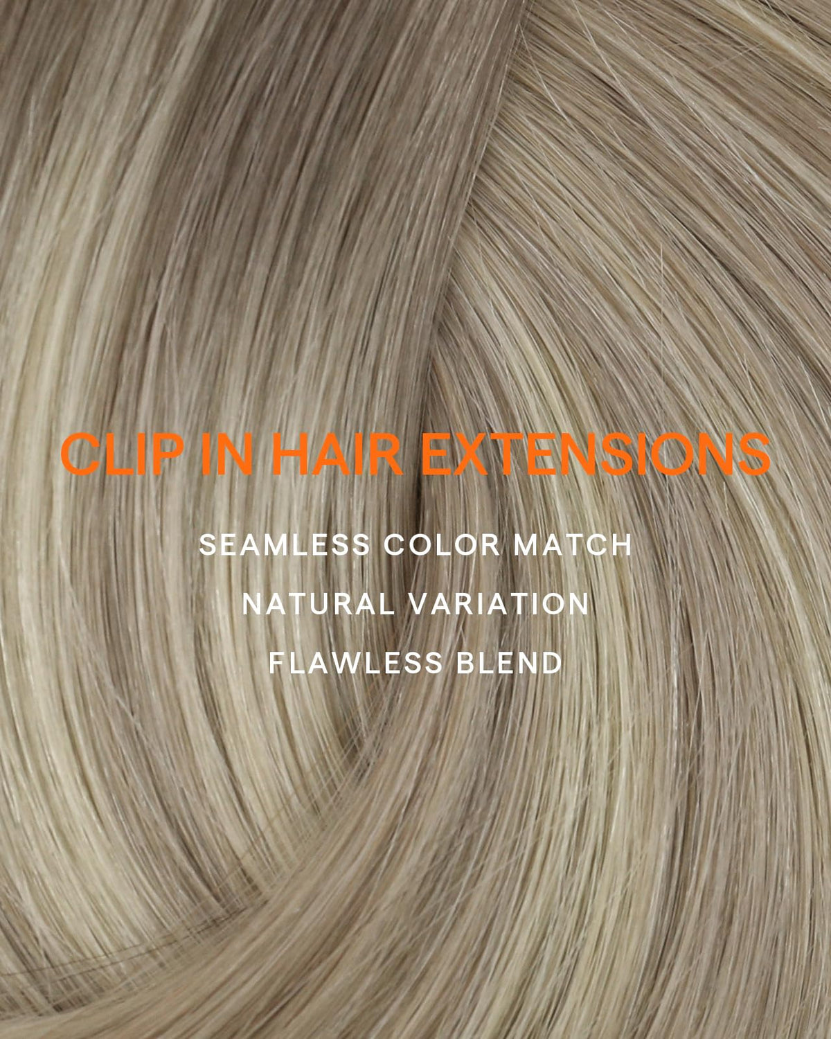 Full Shine Clip in Hair Extensions in natural light