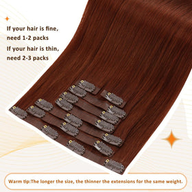 Full Shine Clip-in Hair Extensions in packaging