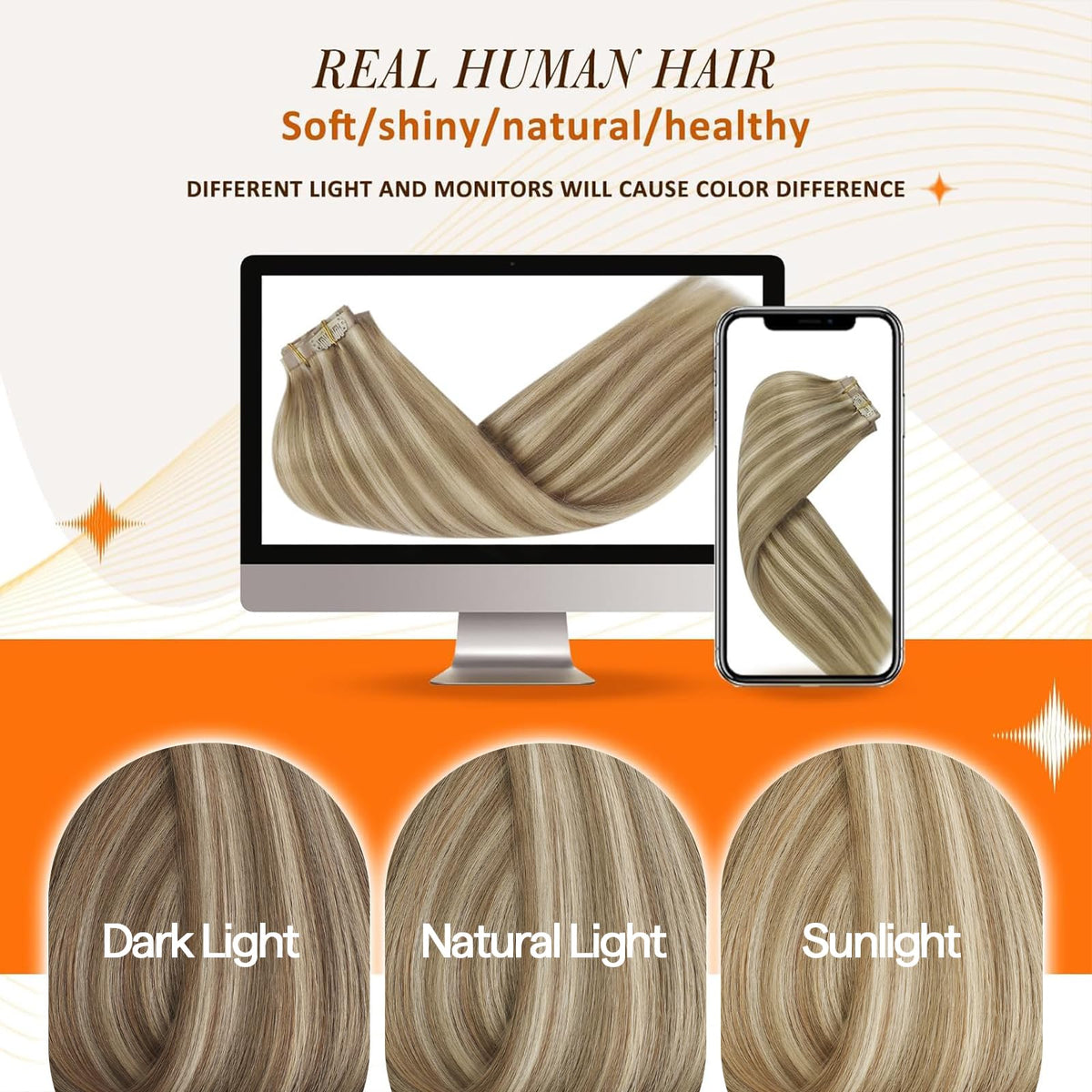 Full Shine Clip in Hair Extensions installation process