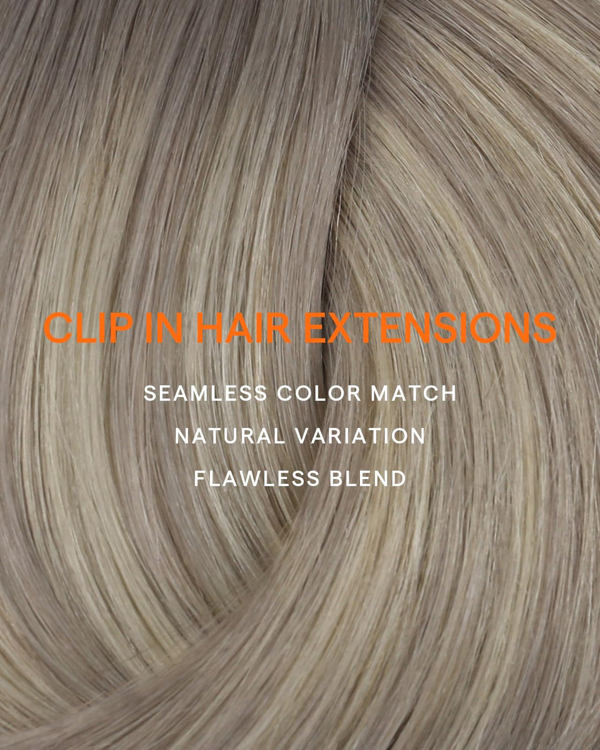 Full Shine Clip in Hair Extensions laid flat for display