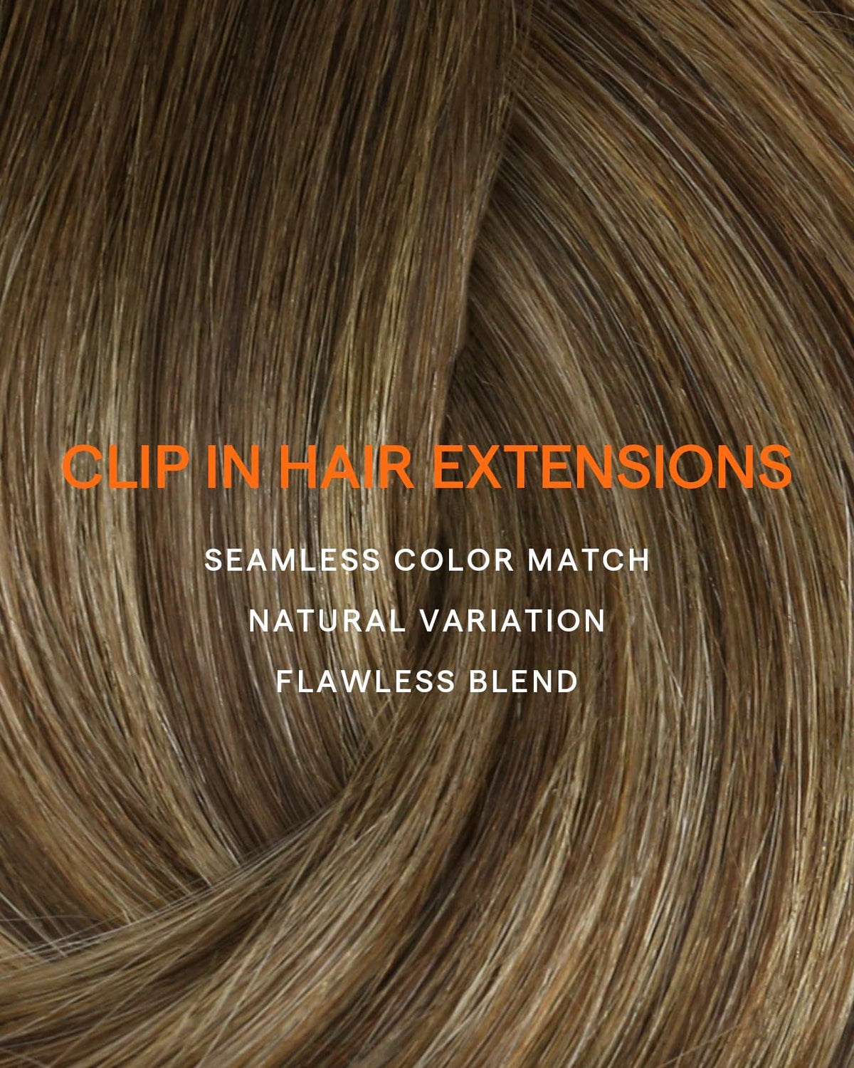 Full Shine Clip in Hair Extensions laid out flat for visibility
