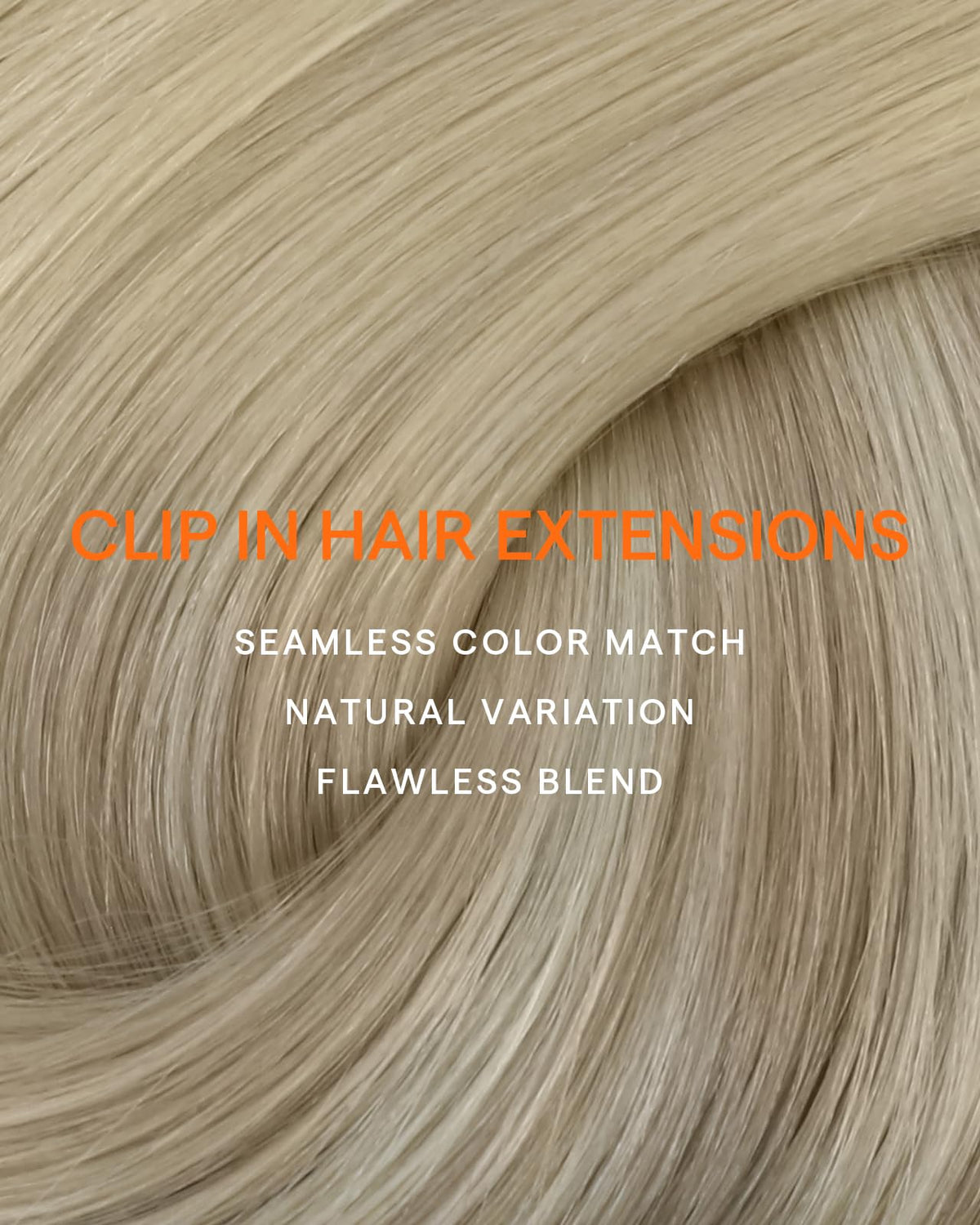Full Shine Clip in Hair Extensions laid out on a flat surface