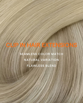 Full Shine Clip in Hair Extensions laid out on a flat surface