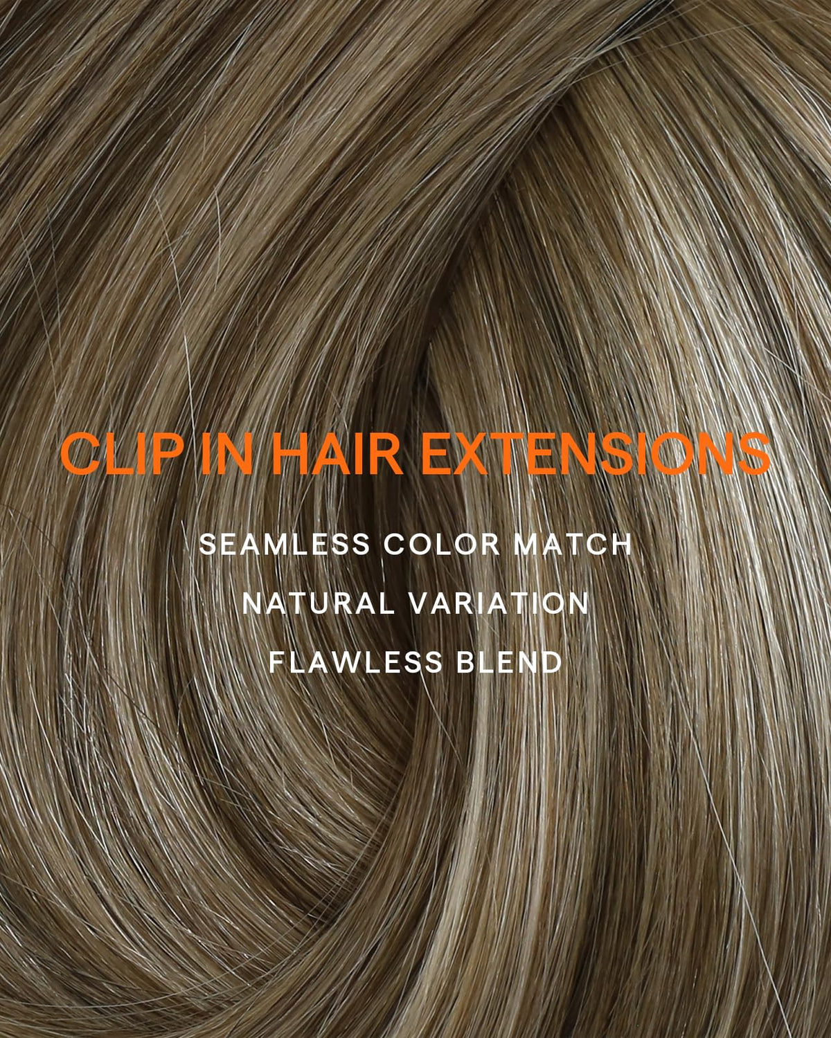 Full Shine Clip in Hair Extensions on display