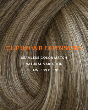 Full Shine Clip in Hair Extensions on display