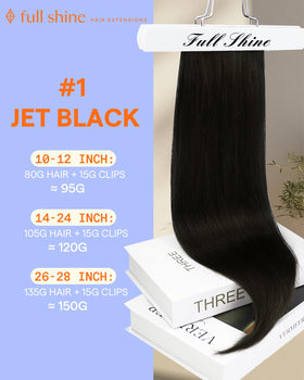 Full Shine Clip in Hair Extensions packaging