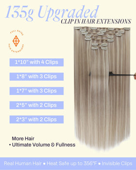 Full Shine Clip in Hair Extensions packaging