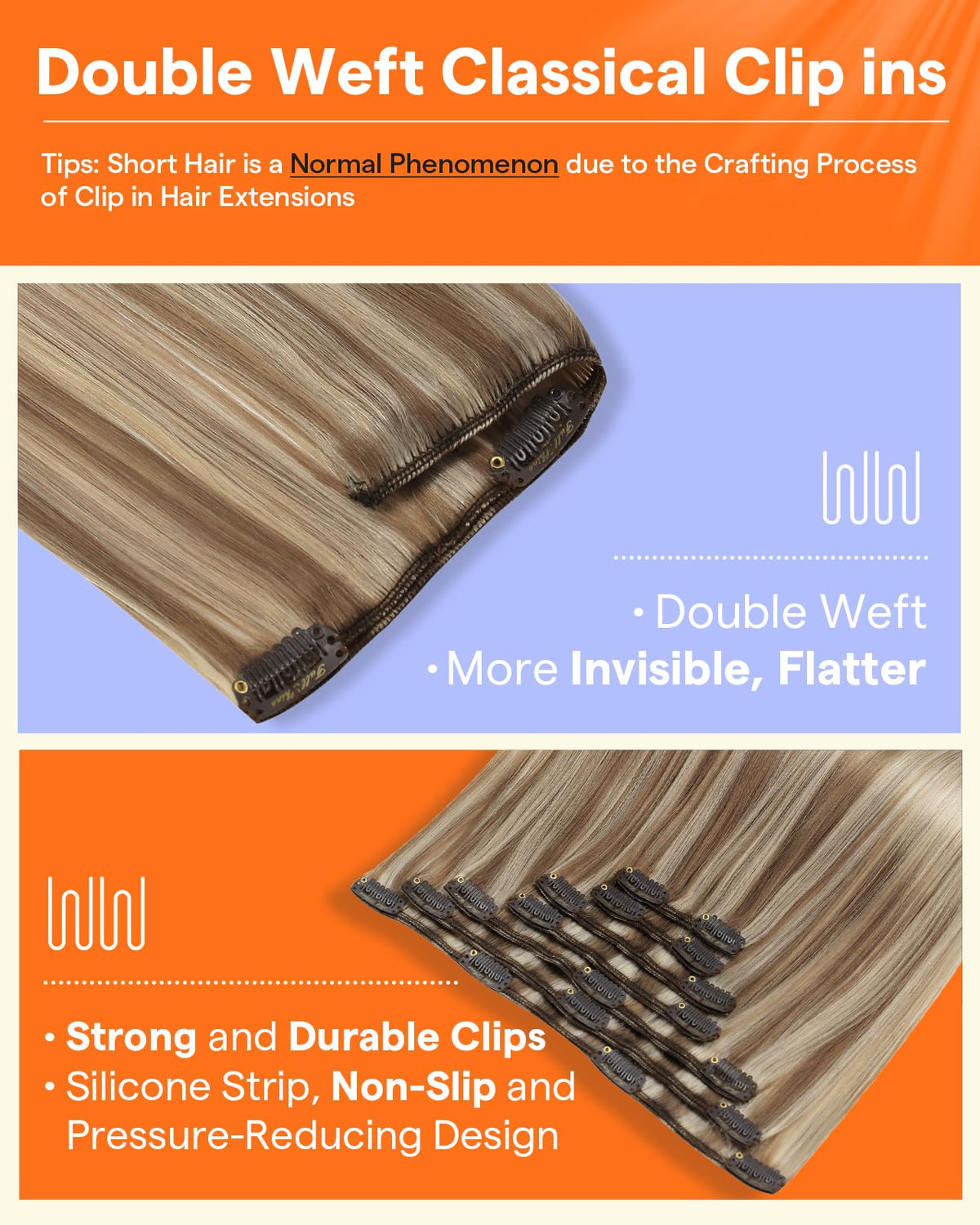 Full Shine Clip in Hair Extensions packaging
