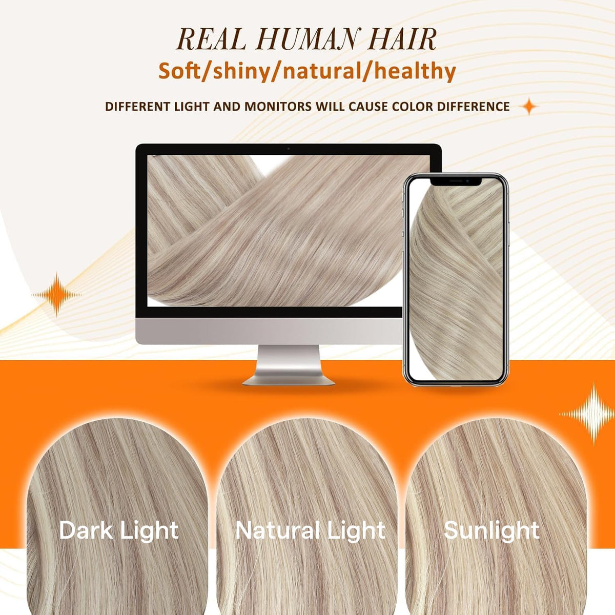 Full Shine Clip in Hair Extensions showing PU weft detail