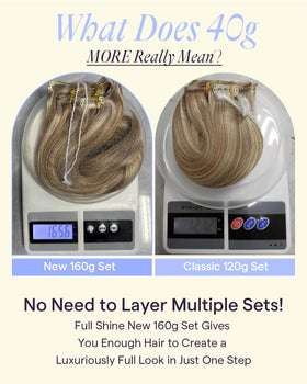 Full Shine Clip-in Hair Extensions showing secure clips