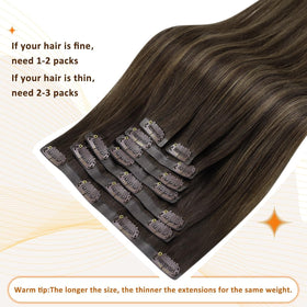 Full Shine Clip in Hair Extensions styled in a ponytail