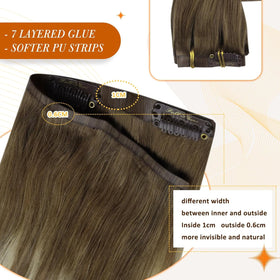 Full Shine Clip in Hair Extensions styled in waves