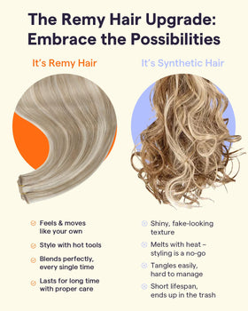 Full Shine Clip in Hair Extensions styled with curls