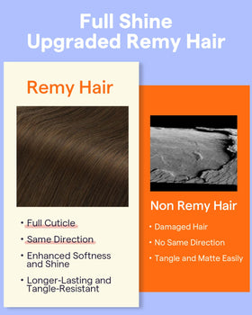 Full Shine Clip in Hair Extensions Warm Brown styled in hair