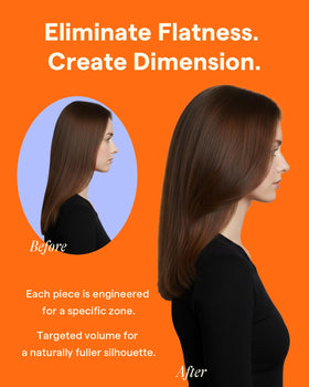 Full Shine Clip in Hair Extensions with clips visible