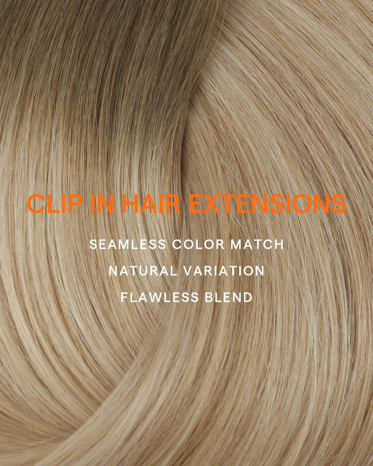 Full Shine Clip in Human Hair Extensions Ombre various lengths display