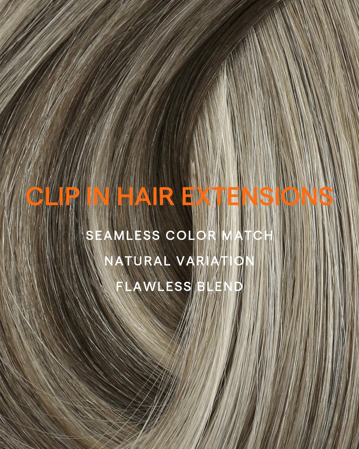 Full Shine Clip in Real Hair Extensions showing natural blend