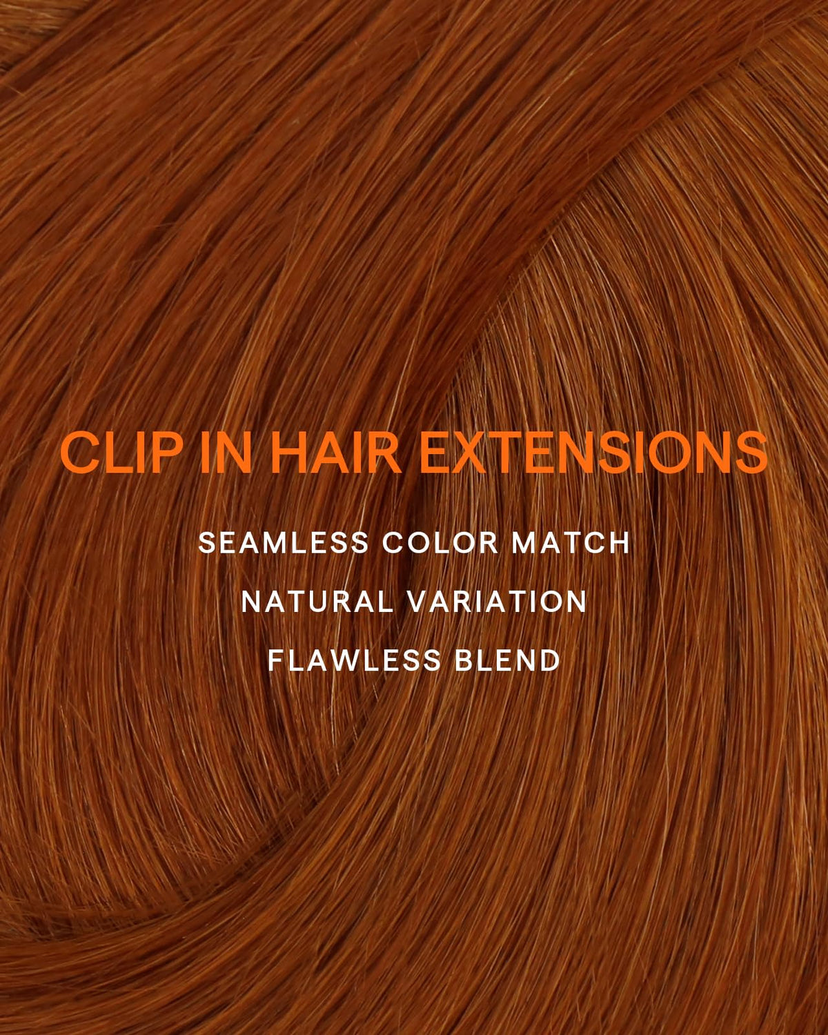 Full Shine Copper Clip in Hair Extensions on a model