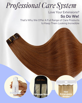 Full Shine Copper Orange Hair Extensions packaging