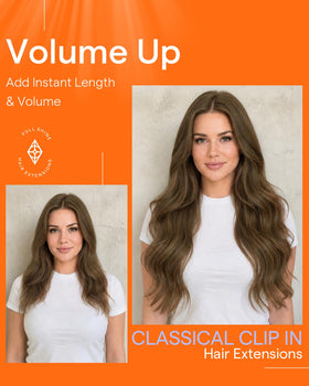 Full Shine extensions in a casual hairstyle