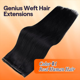 Full Shine Genius Weft Extensions 16 Inch Black packaging