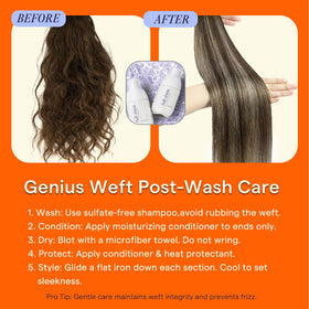 Full Shine Genius Weft Extensions 22 Inch on a mannequin