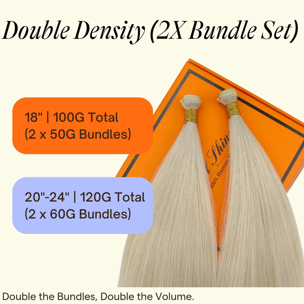 Full Shine Genius Weft Extensions 22 Inch packaging