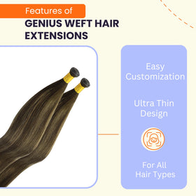 Full Shine Genius Weft Extensions 22 Inch side view