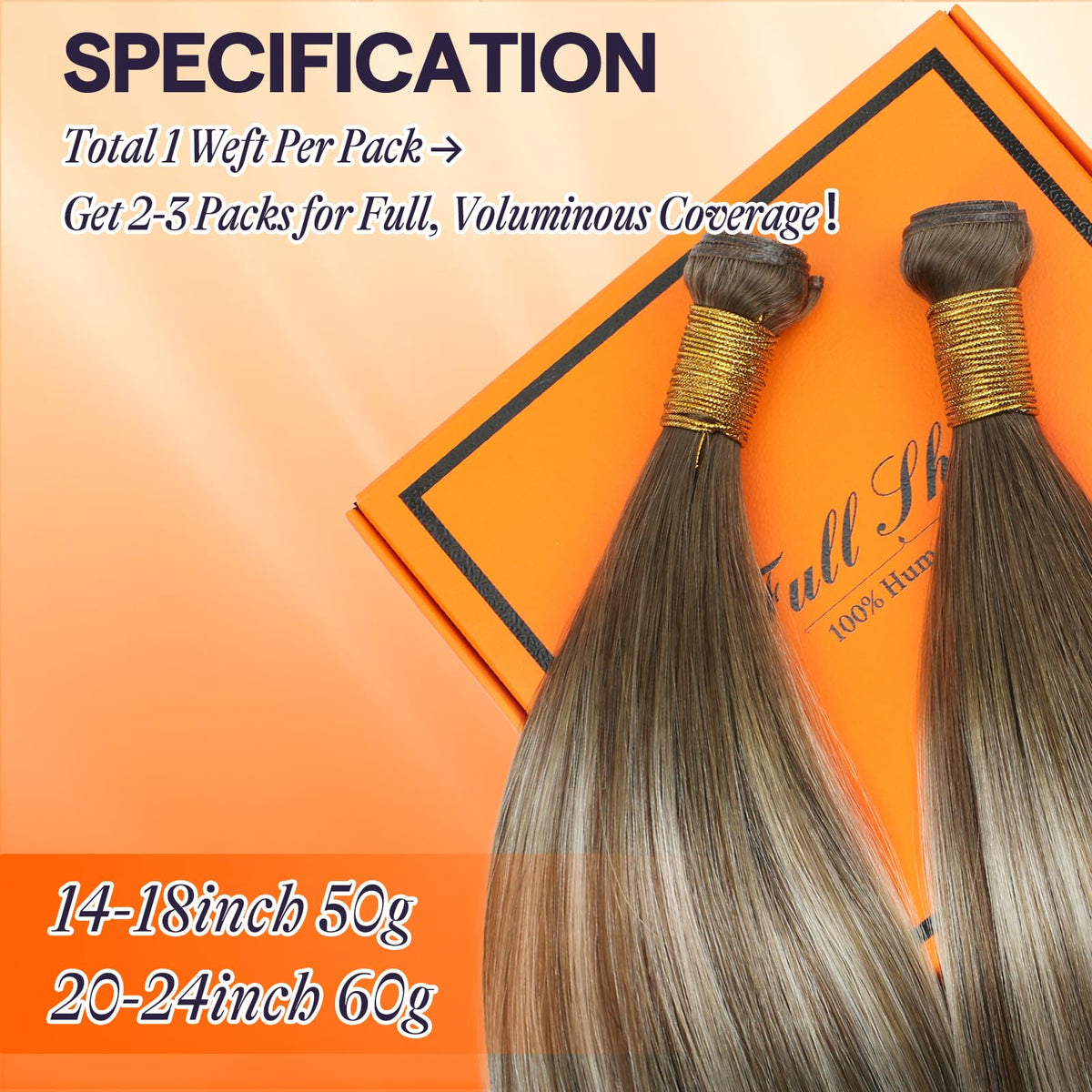Full Shine Genius Weft Hair Extensions 14 Inch close-up