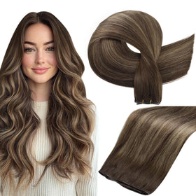 Full Shine Genius Weft Hair Extensions 18 Inch front view