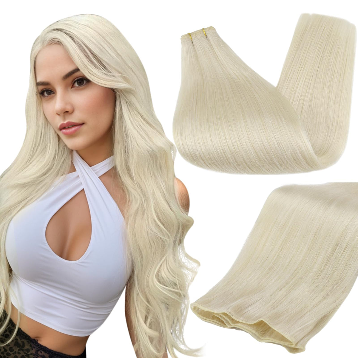 Full Shine Genius Weft Hair Extensions 18 Inch front view