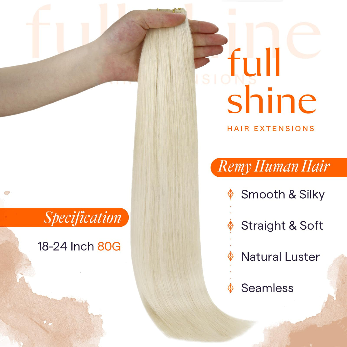 Full Shine Genius Weft Hair Extensions 18 Inch packaging