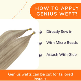 Full Shine Genius Weft Hair Extensions 20 Inch back view