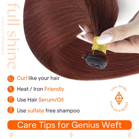 Full Shine Genius Weft Hair Extensions 20 Inch back view