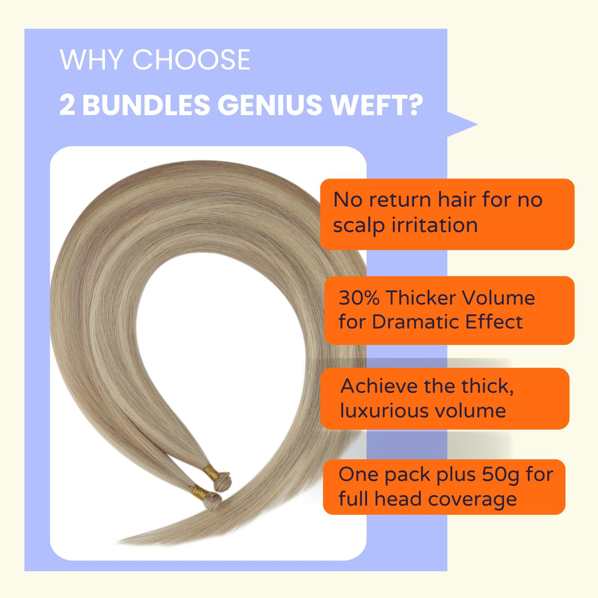 Full Shine Genius Weft Hair Extensions 20 Inch close-up