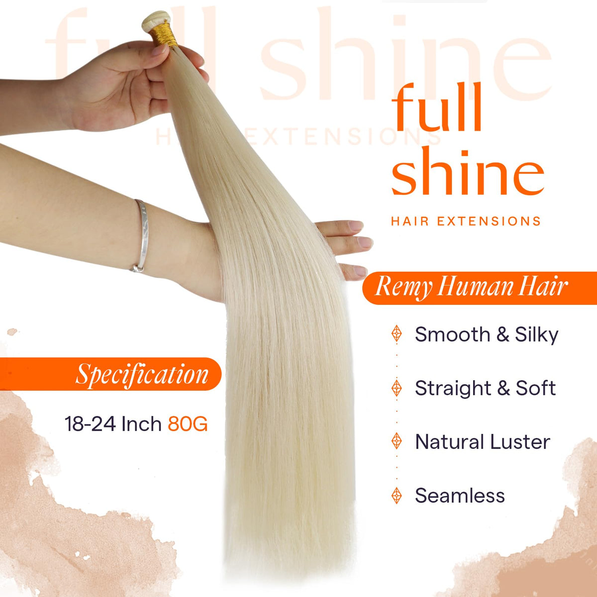 Full Shine Genius Weft Hair Extensions 20 Inch packaging