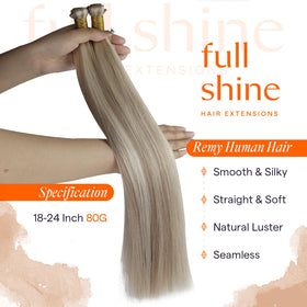 Full Shine Genius Weft Hair Extensions 20 Inch packaging