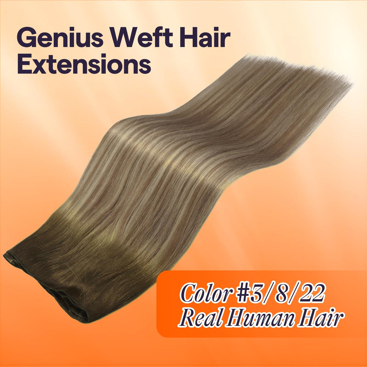 Full Shine Genius Weft Hair Extensions 22 Inch back view