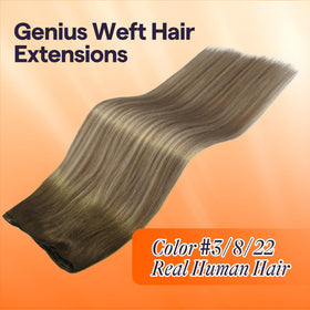 Full Shine Genius Weft Hair Extensions 22 Inch back view