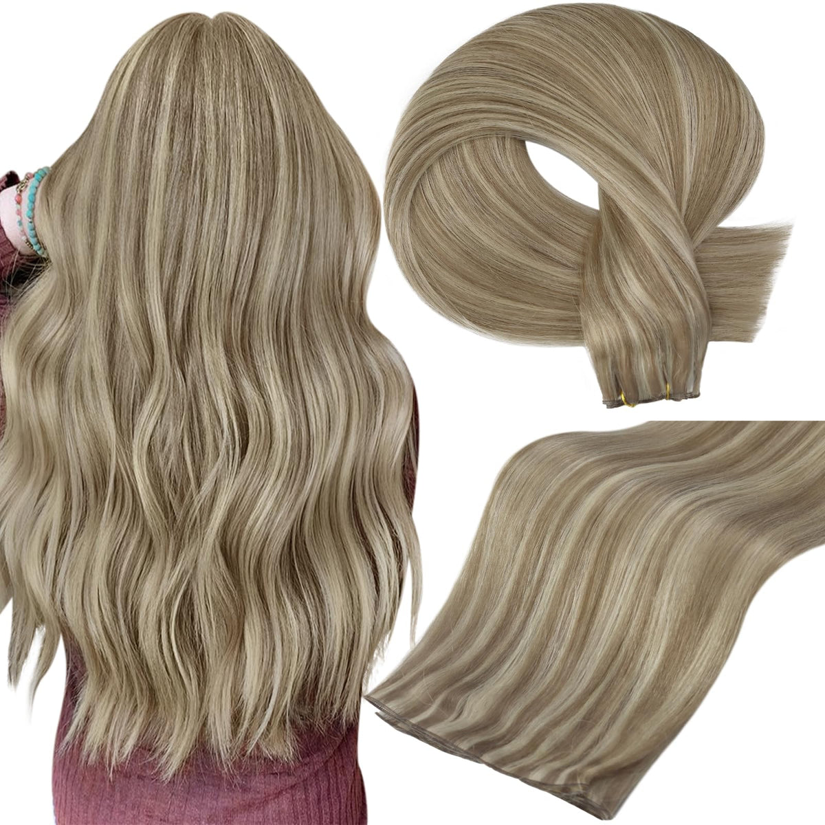 Full Shine Genius Weft Hair Extensions 22 Inch front view