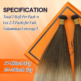 Full Shine Genius Weft Hair Extensions 22 Inch packaging