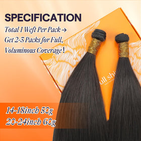 Full Shine Genius Weft Hair Extensions 22 Inch packaging