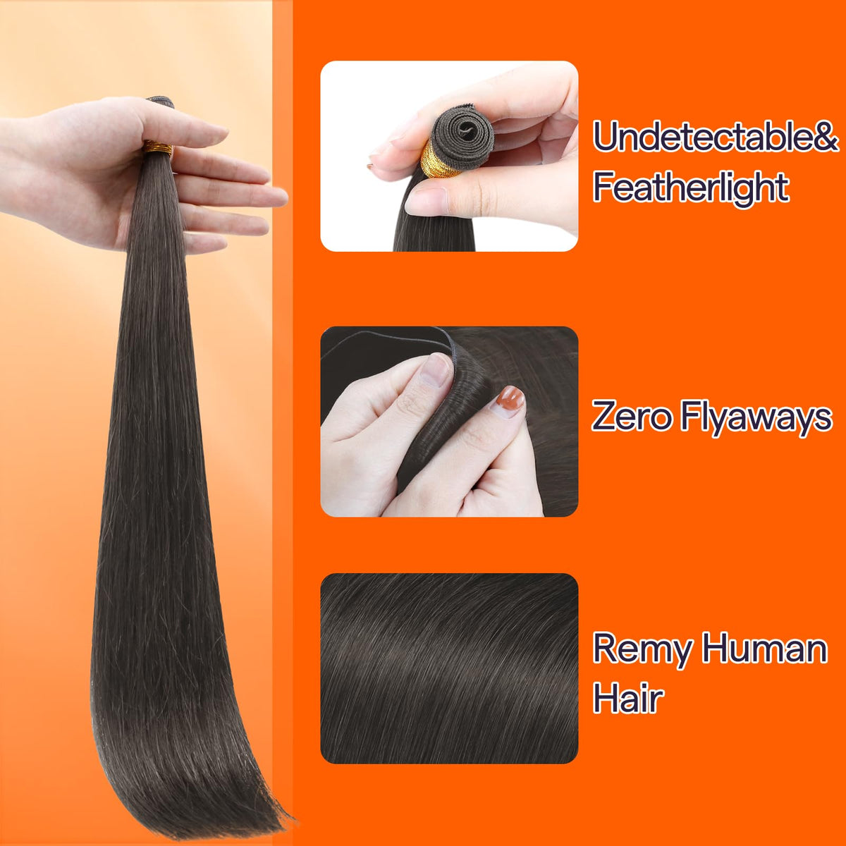 Full Shine Genius Weft Hair Extensions 22 Inch side view